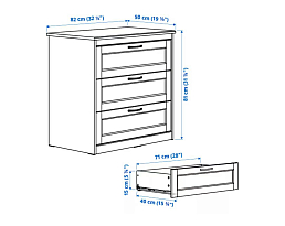 Изображение товара Комод Сонгесанд 13 white ИКЕА (IKEA) на сайте adeta.ru