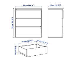 Изображение товара Комод Мальм 17 brown ИКЕА (IKEA) на сайте adeta.ru